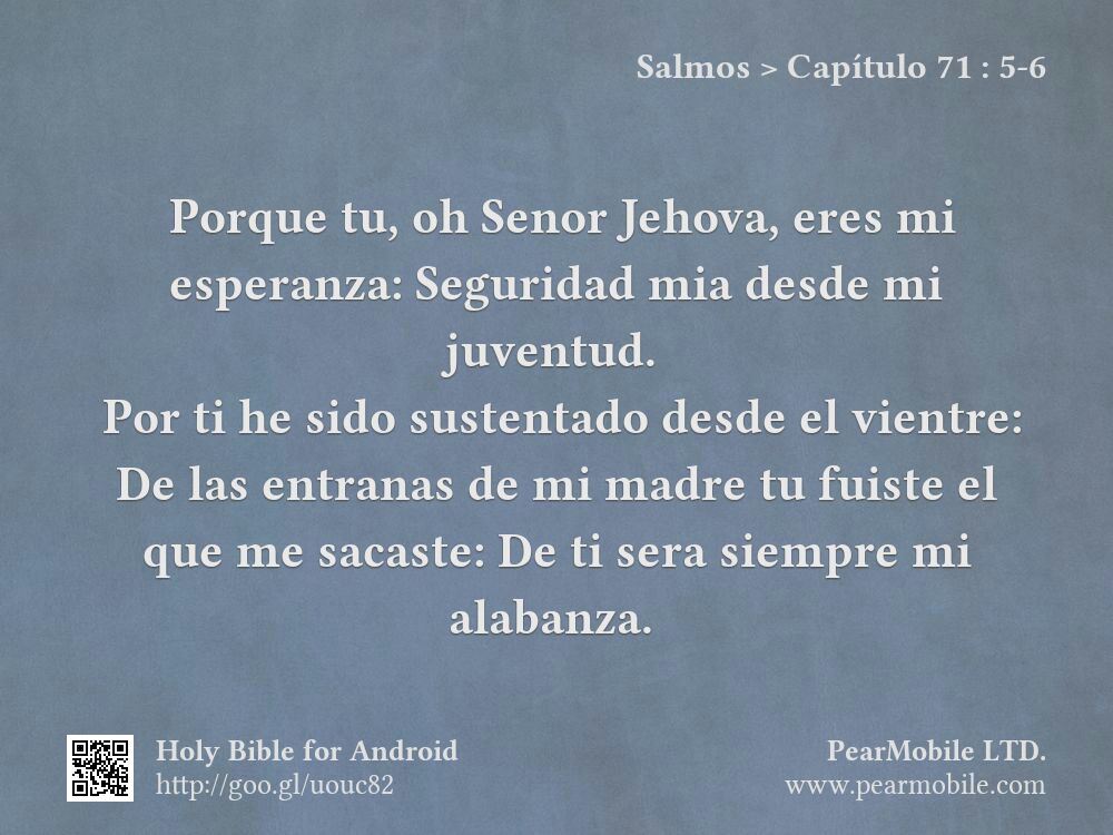 Salmos, Capítulo 71:5-6